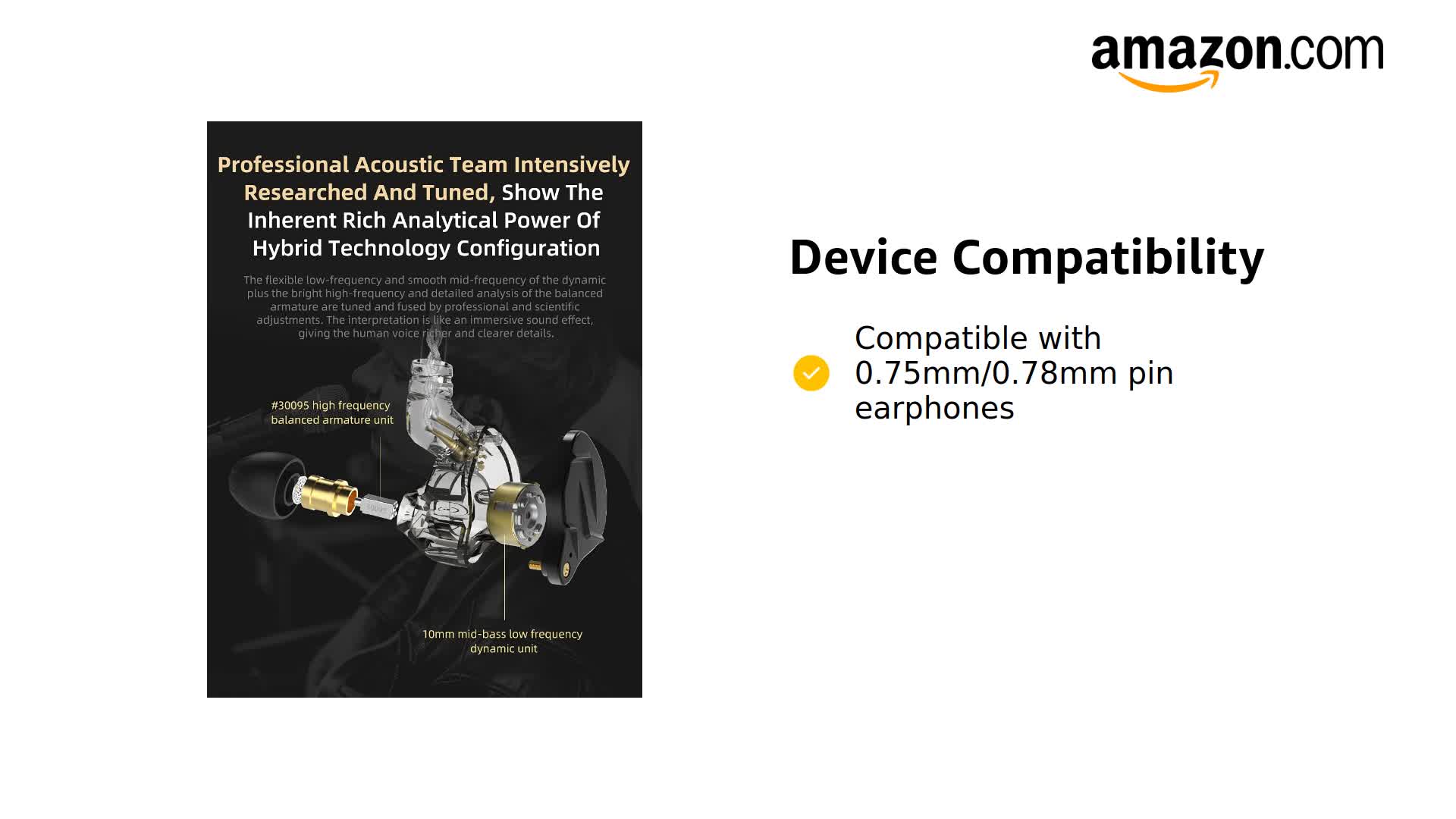 Amazon.com: KZ ZSN PRO X Bluetooth Earbuds，in Ear Monitor